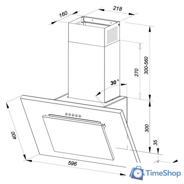 Кухонная вытяжка MPM 60-OV-09N - Изображение №3 — Интернет-магазин Time-Shop