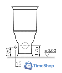 Унитаз напольный Vitra Serenada [9722B003-7203] - Изображение №5 — Интернет-магазин Time-Shop