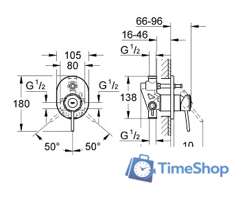 Смеситель Grohe BauClassic 29047000 - Изображение №2 — Интернет-магазин Time-Shop