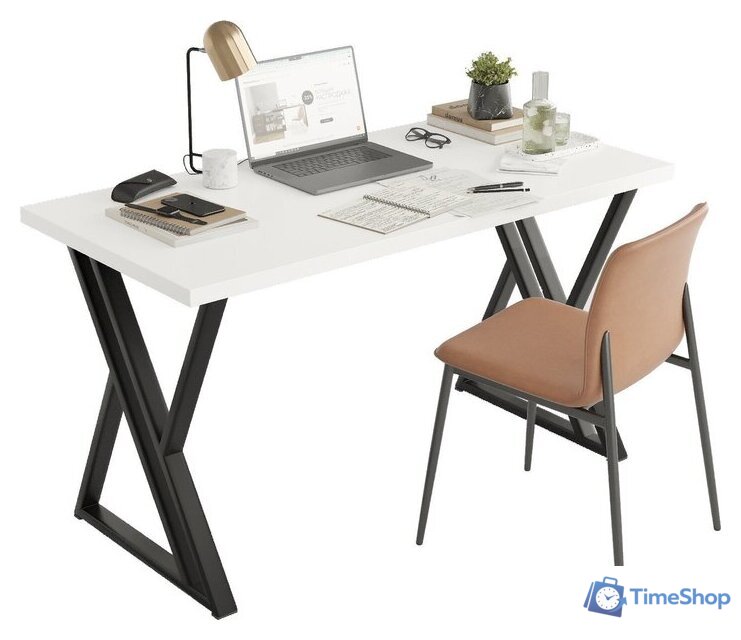 Стол Домус Гранд 12.016.401.02 (белый/металл черный) - Изображение №2 — Интернет-магазин Time-Shop