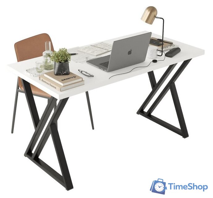 Стол Домус Гранд 12.016.401.02 (белый/металл черный) - Изображение №1 — Интернет-магазин Time-Shop