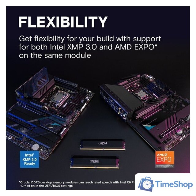 Оперативная память Crucial Pro Overclocking Edition 2x16ГБ DDR5 6000 МГц CP2K16G60C36U5B - Изображение №6 — Интернет-магазин Time-Shop