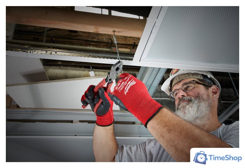 Перчатки хозяйственные Milwaukee Cut level 3/C 8/M 4932471420 - Изображение №4 — Интернет-магазин Time-Shop