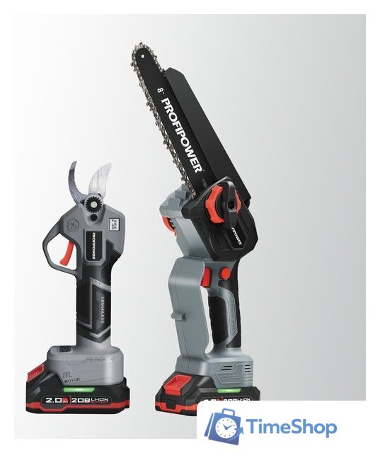  Profipower ProfiSet-2G20 E0217 (цепная пила, секатор, 2 АКБ) - Изображение №2 — Интернет-магазин Time-Shop