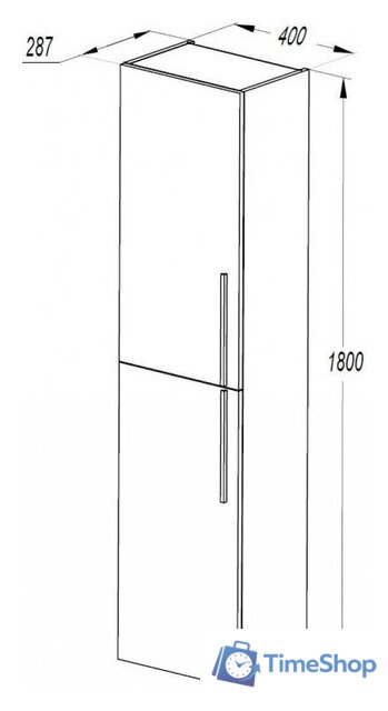  Акватон Шкаф-пенал для ванной Амели 1A262503AE7A0 - Изображение №4 — Интернет-магазин Time-Shop