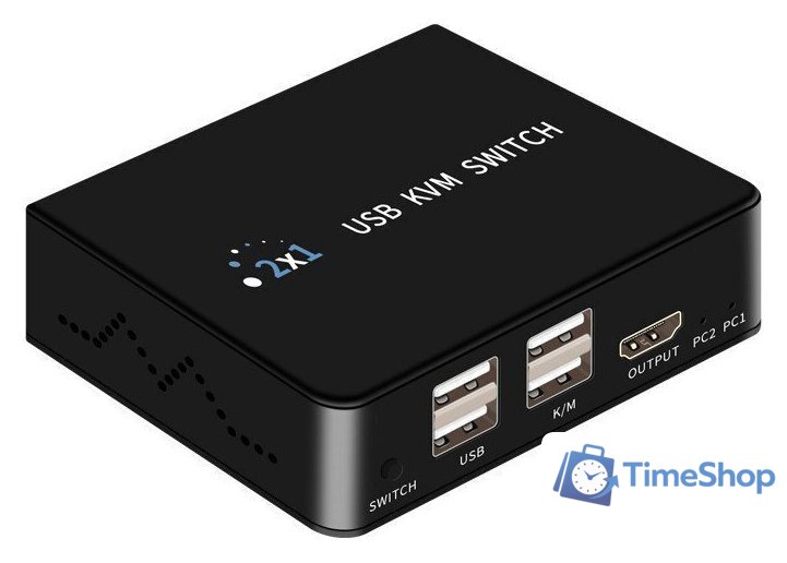 KVM переключатель USBTOP 2-х портовый KVM-переключатель HDMI USB, (черный) - Изображение №3 — Интернет-магазин Time-Shop