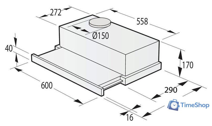 Кухонная вытяжка Gorenje TH62E3X - Изображение №8 — Интернет-магазин Time-Shop