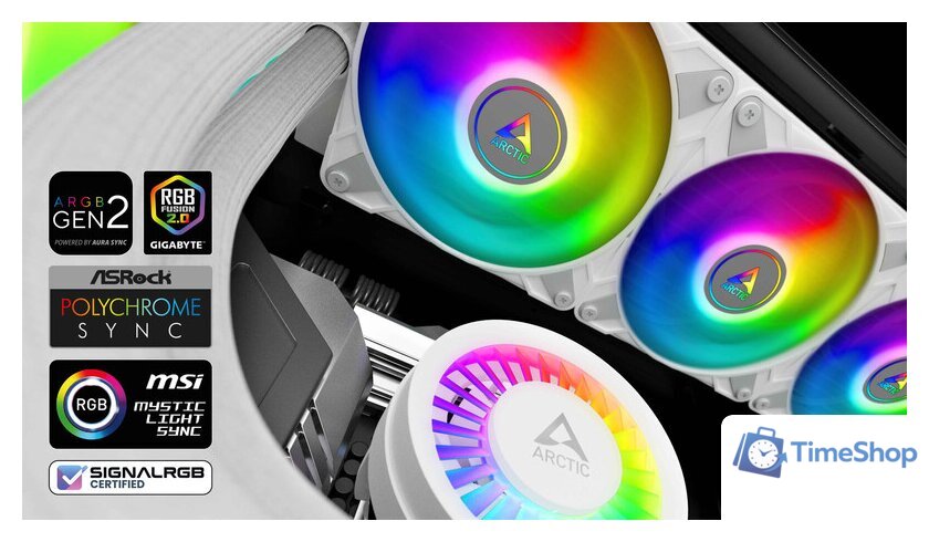 Система жидкостного охлаждения для процессора Arctic Liquid Freezer III 360 A-RGB White ACFRE00152A - Изображение №8 — Интернет-магазин Time-Shop