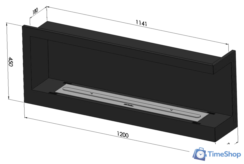 Биокамин SimpleFire Corner 1200 R - Изображение №5 — Интернет-магазин Time-Shop