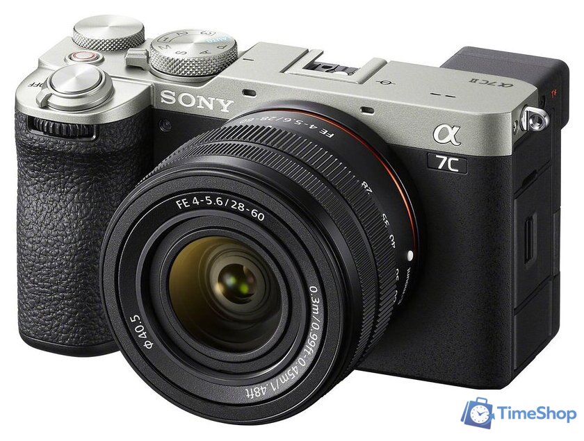 Беззеркальный фотоаппарат Sony Alpha a7C II Kit 28-60mm (серебристый) - Изображение №1 — Интернет-магазин Time-Shop