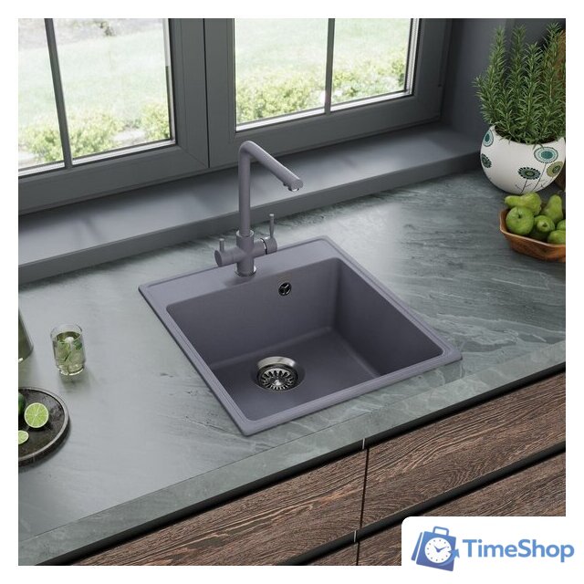 Кухонная мойка MAUNFELD Perla 460 MFQS-460LGR - Изображение №2 — Интернет-магазин Time-Shop