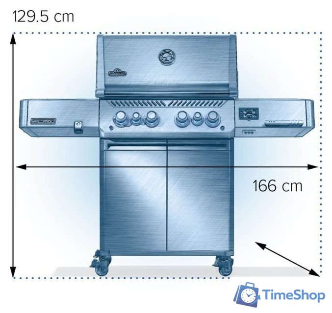 Газовый гриль для дачи Napoleon Prestige 500 Connected RSIB P500VXRSIBPK-PL-PHM - Изображение №2 — Интернет-магазин Time-Shop