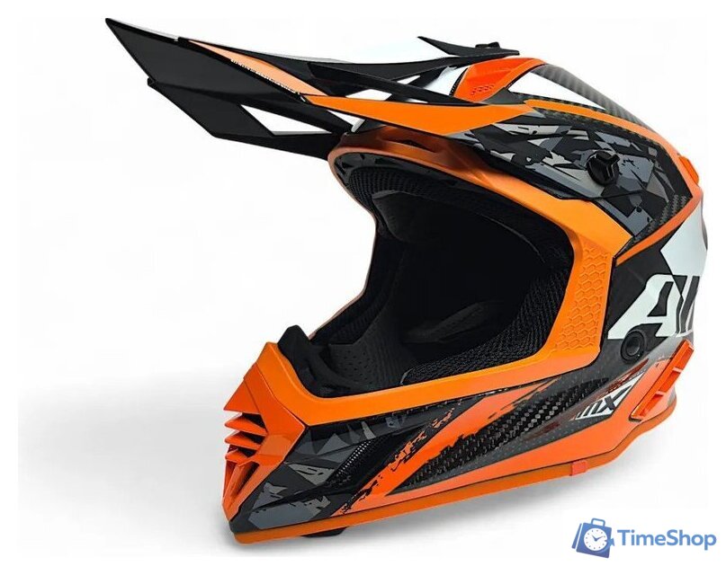 Мотошлем AIM RH855 Carbon Terrain RH855T-DBO-M (M, черный/оранжевый) - Изображение №2 — Интернет-магазин Time-Shop