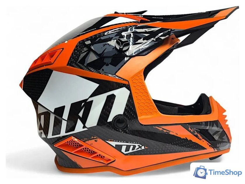 Мотошлем AIM RH855 Carbon Terrain RH855T-DBO-M (M, черный/оранжевый) - Изображение №5 — Интернет-магазин Time-Shop