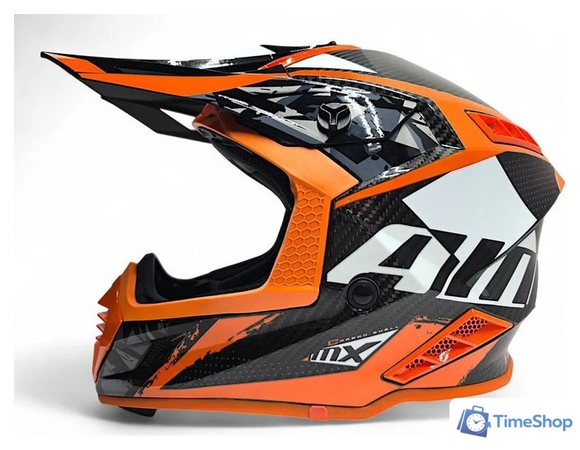 Мотошлем AIM RH855 Carbon Terrain RH855T-DBO-M (M, черный/оранжевый) - Изображение №3 — Интернет-магазин Time-Shop
