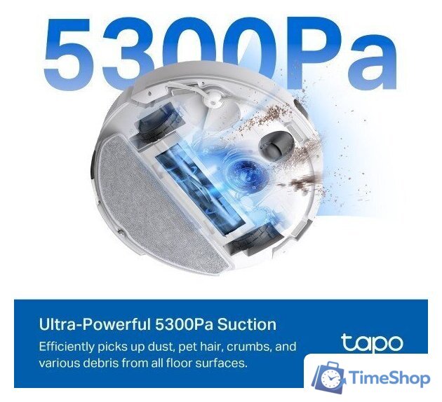 Робот-пылесос TP-Link Tapo RV30 Max (белый) - Изображение №5 — Интернет-магазин Time-Shop