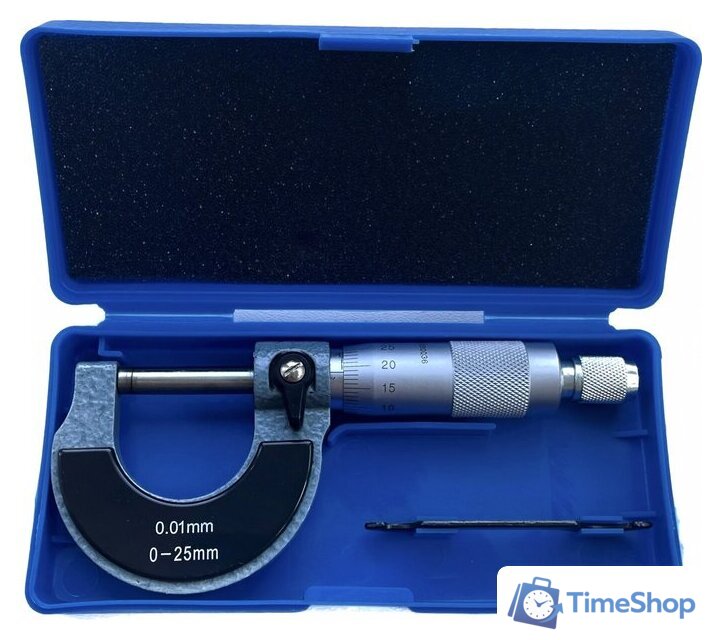 Микрометр Shanghai Instrument МК-25 (0-25мм) - Изображение №2 — Интернет-магазин Time-Shop
