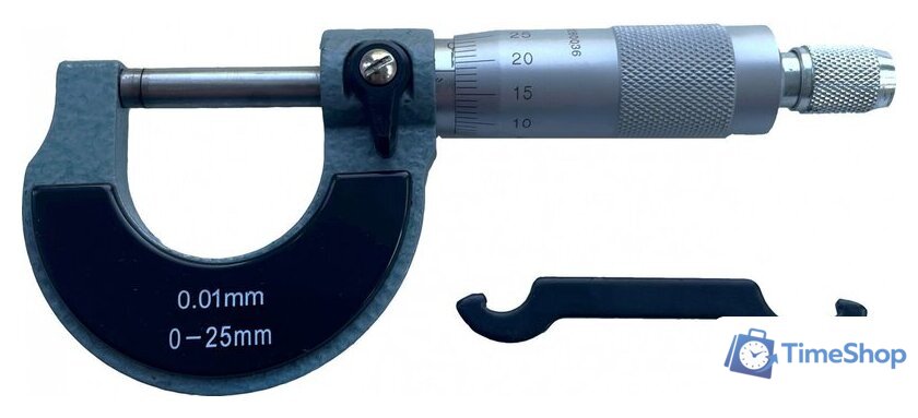 Микрометр Shanghai Instrument МК-25 (0-25мм) - Изображение №1 — Интернет-магазин Time-Shop