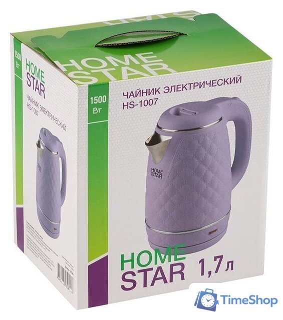 Электрический чайник HomeStar HS-1007 (лиловый) - Изображение №4 — Интернет-магазин Time-Shop