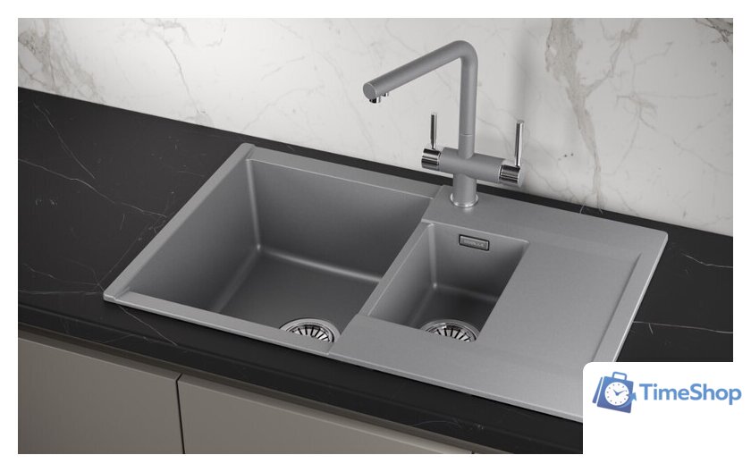 Кухонная мойка Granula ES-7808 (алюминиум) - Изображение №4 — Интернет-магазин Time-Shop