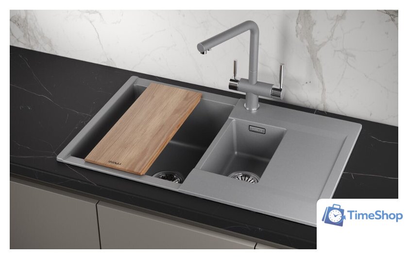Кухонная мойка Granula ES-7808 (алюминиум) - Изображение №3 — Интернет-магазин Time-Shop