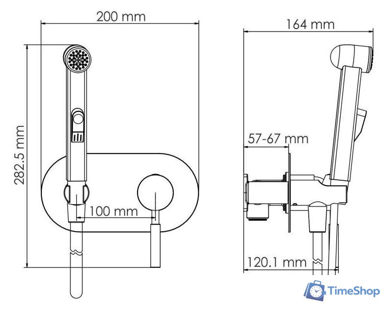Гигиенический душ Wasserkraft Gollach 3338 - Изображение №3 — Интернет-магазин Time-Shop