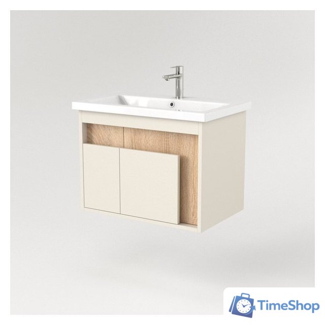  Дабер Тумба под умывальник 016 Cersanit Como 70 Т16.7C.0.18 (бежевый/дуб бардолино) - Изображение №3 — Интернет-магазин Time-Shop