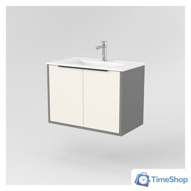  Дабер Тумба под умывальник 018 WeltWasser Deilbach 7517-70 Т18.7W.0.19Ч (бежевый/серый/ручка черная) - Изображение №2 — Интернет-магазин Time-Shop