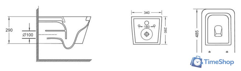 Унитаз подвесной Grossman GR-4404BMSQ - Изображение №6 — Интернет-магазин Time-Shop