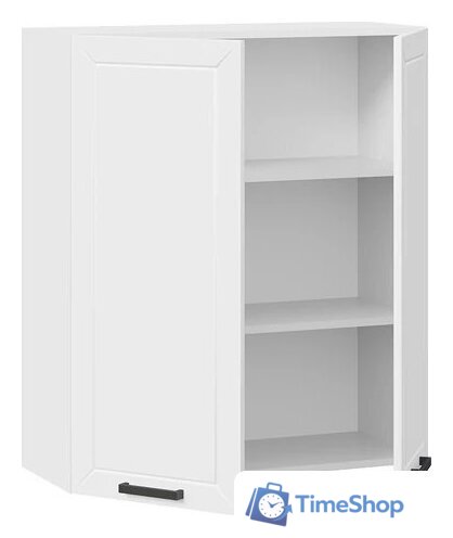 Шкаф навесной Трия Лорас 1ВВ8 с двумя дверями (белый/холст белый) - Изображение №2 — Интернет-магазин Time-Shop