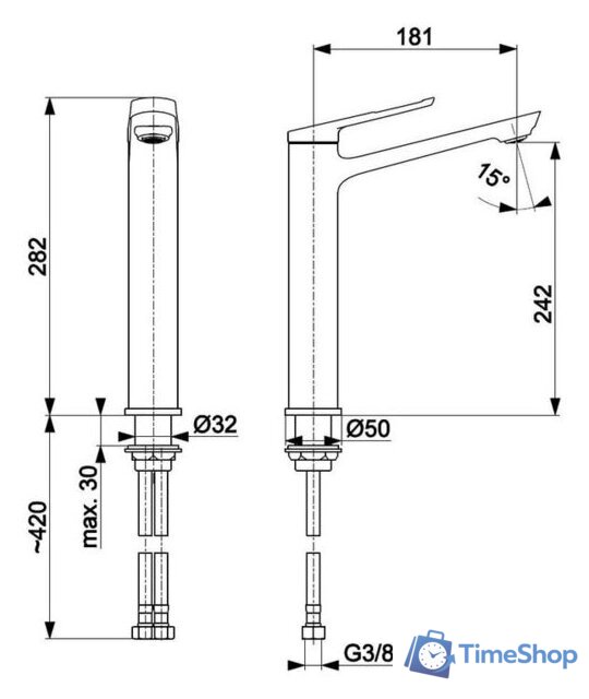 Смеситель Armatura Amazonit 4622-613-00 - Изображение №2 — Интернет-магазин Time-Shop