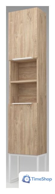  Дабер Шкаф-пенал 018 СТ18.0.1.6Б (дуб канзас коричневый/белый) - Изображение №1 — Интернет-магазин Time-Shop