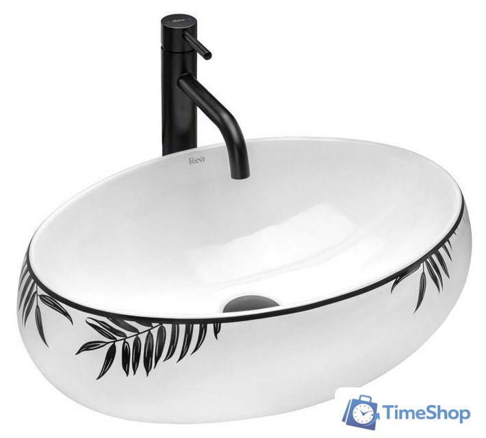 Умывальник Rea Shila (белый/черный) - Изображение №1 — Интернет-магазин Time-Shop