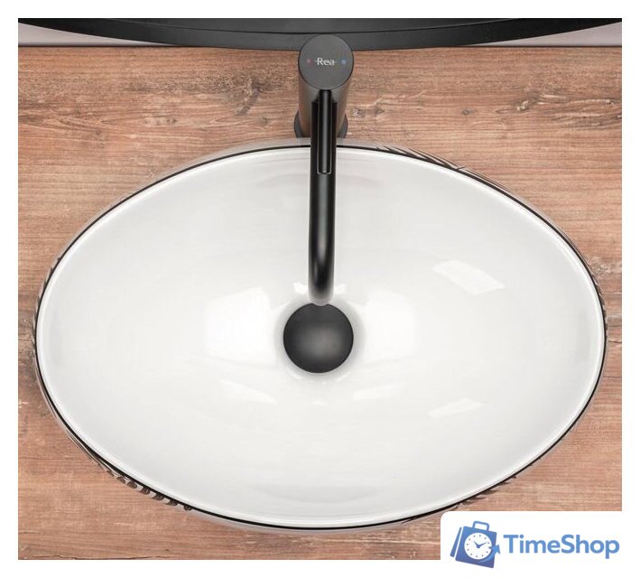 Умывальник Rea Shila (белый/черный) - Изображение №5 — Интернет-магазин Time-Shop