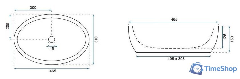 Умывальник Rea Shila (белый/черный) - Изображение №6 — Интернет-магазин Time-Shop