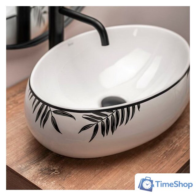 Умывальник Rea Shila (белый/черный) - Изображение №4 — Интернет-магазин Time-Shop