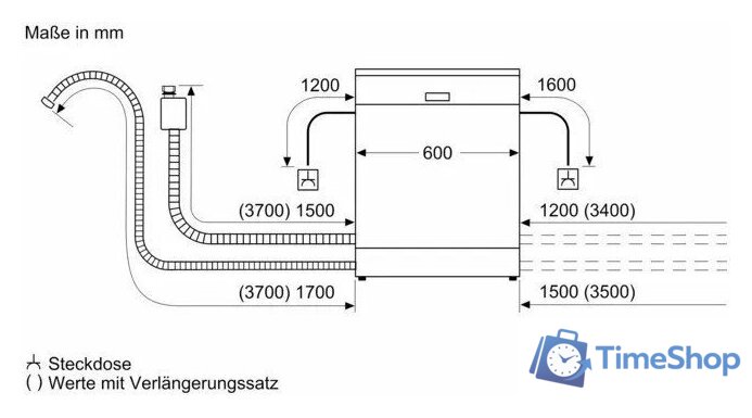 Отдельностоящая посудомоечная машина Bosch Serie 2 SMS2ITW09E - Изображение №12 — Интернет-магазин Time-Shop