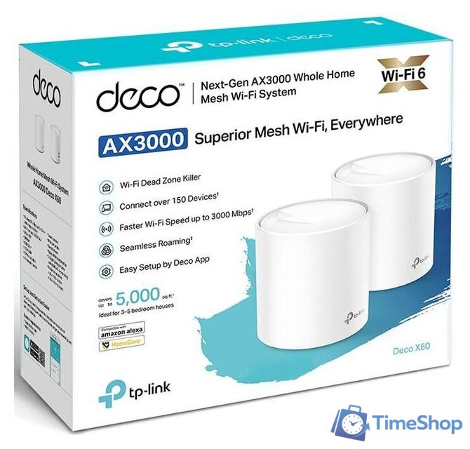 Wi-Fi система TP-Link Deco X60 V2 (2 шт.) - Изображение №2 — Интернет-магазин Time-Shop