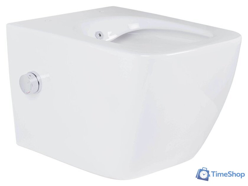 Унитаз подвесной Roxen Cube bidet в комплекте с инсталляцией StounFix Dual Fresh 6 в 1 968439 (кнопка: сатин) - Изображение №4 — Интернет-магазин Time-Shop
