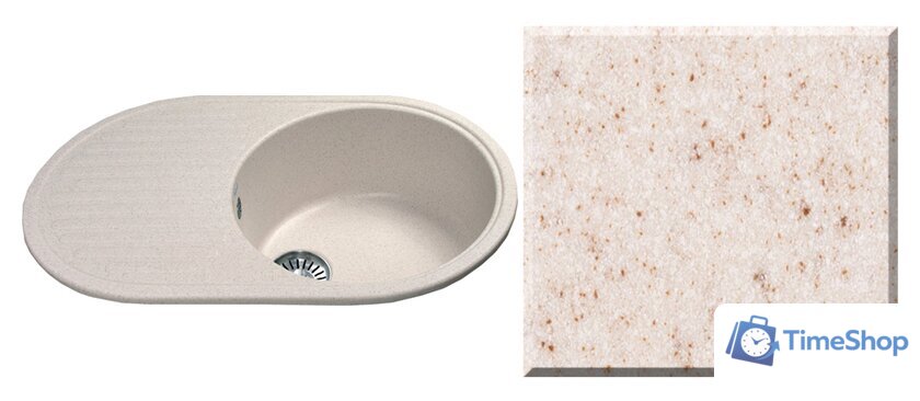 Кухонная мойка Ulgran U-107 (бежевый) - Изображение №1 — Интернет-магазин Time-Shop