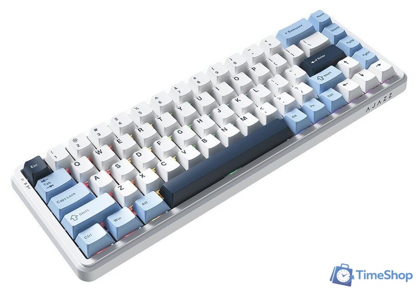 Клавиатура Ajazz AK680 Max (8+1K) (белый/голубой/темно-синий) - Изображение №3 — Интернет-магазин Time-Shop