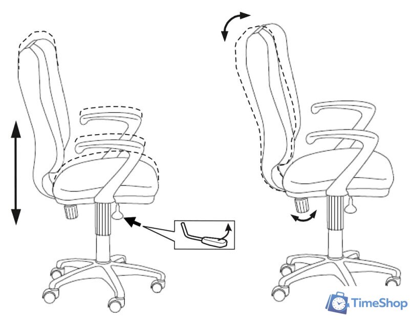Офисное кресло Бюрократ CH-540AXSN/26-28 (черный) - Изображение №5 — Интернет-магазин Time-Shop