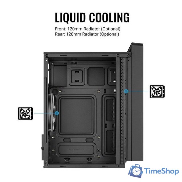 Корпус AeroCool CS-109-G-BK-v1 - Изображение №6 — Интернет-магазин Time-Shop