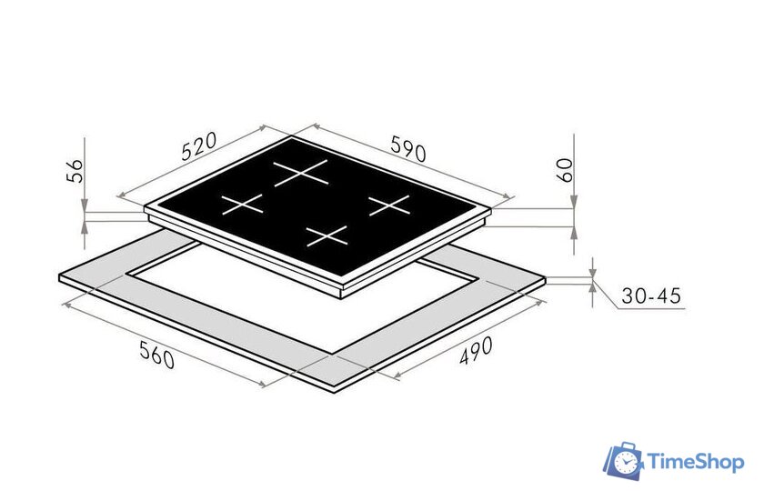 Варочная панель MAUNFELD AVI594FBK - Изображение №14 — Интернет-магазин Time-Shop