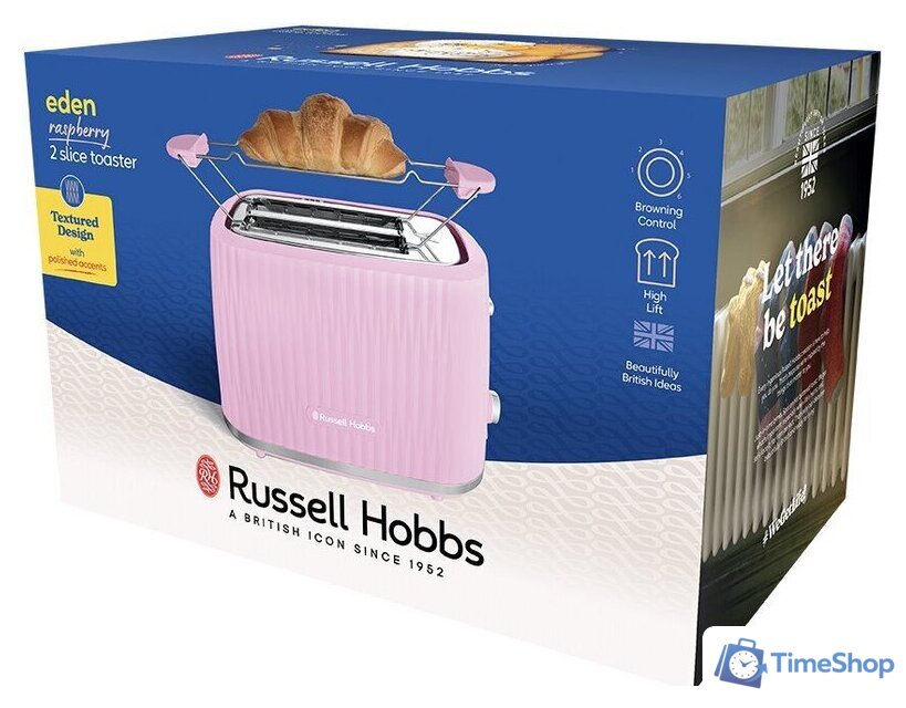 Тостер Russell Hobbs Eden 2 Slice Raspberry 27372-56 - Изображение №11 — Интернет-магазин Time-Shop