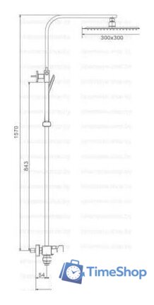 Душевая система  Gappo G2407-9 - Изображение №2 — Интернет-магазин Time-Shop