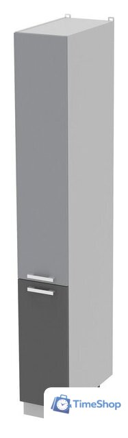 Шкаф-пенал Интерлиния Компо НШП-№1-2145 (серебро/антрацит) - Изображение №1 — Интернет-магазин Time-Shop