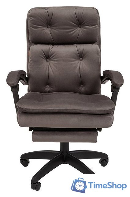 Офисное кресло CHAIRMAN Home 442 (ткань, Т-55 серый) - Изображение №2 — Интернет-магазин Time-Shop