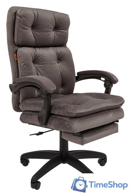 Офисное кресло CHAIRMAN Home 442 (ткань, Т-55 серый) - Изображение №1 — Интернет-магазин Time-Shop