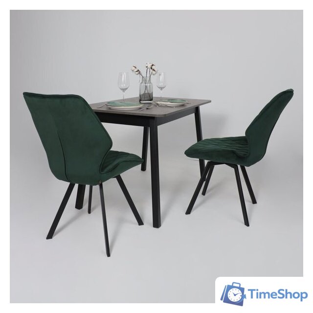 Кухонный стол Мамадома Tirk radial-110 раздвижной 110-142х70 (дымчатая керамика/черный) - Изображение №4 — Интернет-магазин Time-Shop